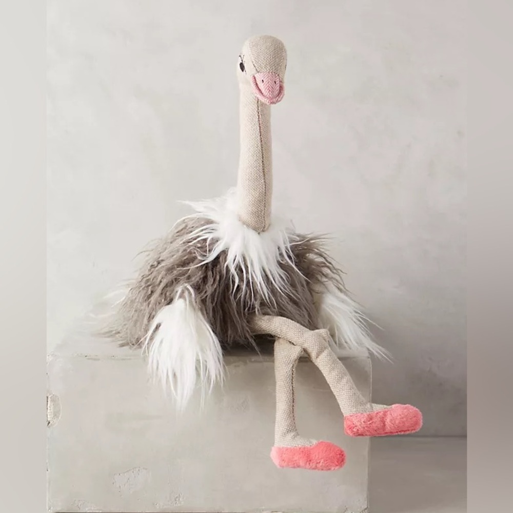 Anthropologie Olivia Ostrich Stuffed Animal